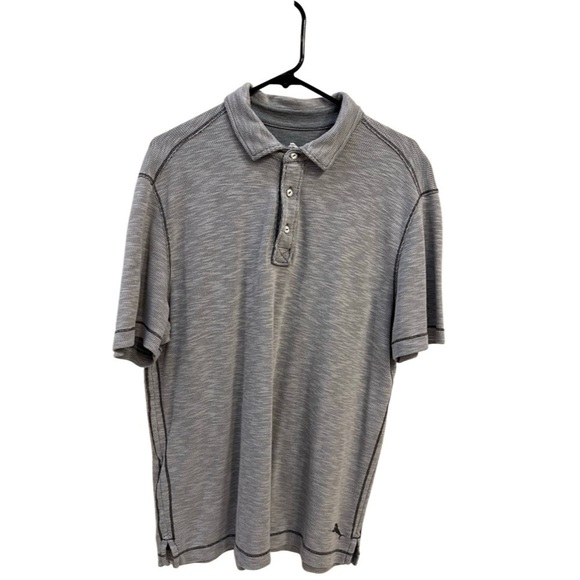 Tommy Bahama Grey Polo shirt size Large - Picture 1 of 4